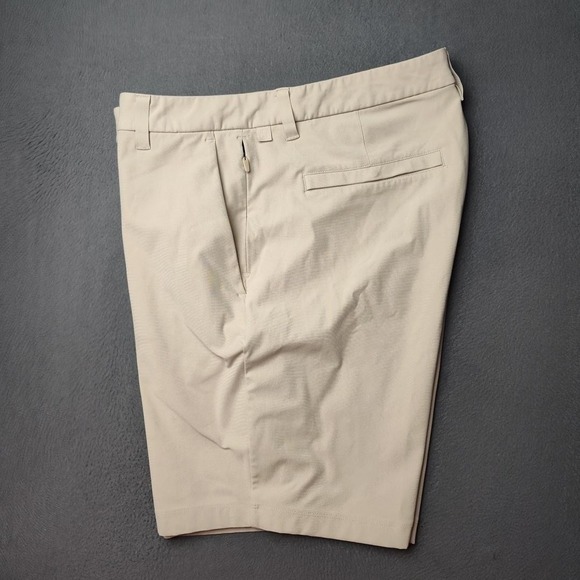 Lululemon Commission Short Men 34 Khaki 9" Chino Performance Travel Golf Stretch - Picture 1 of 10